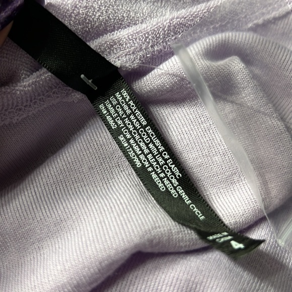 Torrid Plus Size Henley Jumpsuit Cover Up - Terry Lilac - Picture 3 of 5